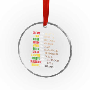 Black History Dream Like Martin Lead Like Harriet Crystal Glass Ornament African American Leaders TS11 Print Your Wear