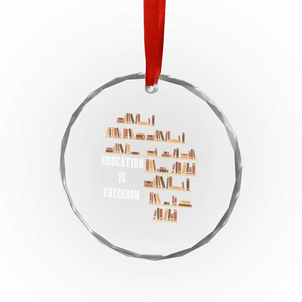 Black History Education Is Freedom Crystal Glass Ornament African Roots Africa Map TS02 Print Your Wear