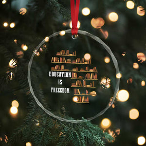 Black History Education Is Freedom Crystal Glass Ornament African Roots Africa Map TS02 Print Your Wear