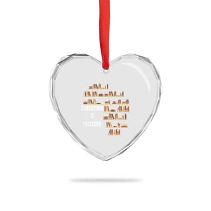 Black History Education Is Freedom Heart Crystal Glass Ornament African Roots Africa Map TS02 Print Your Wear