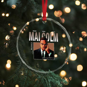 Black History Hero Malcolm X Crystal Glass Ornament Stumbling Is Not Falling TS12 Print Your Wear
