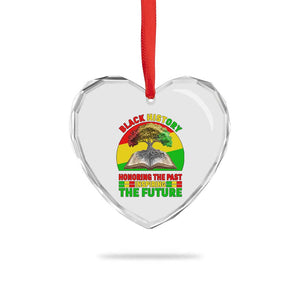 Black History Honoring The Past Inspiring The Future Heart Crystal Glass Ornament African American Pride TS12 Print Your Wear