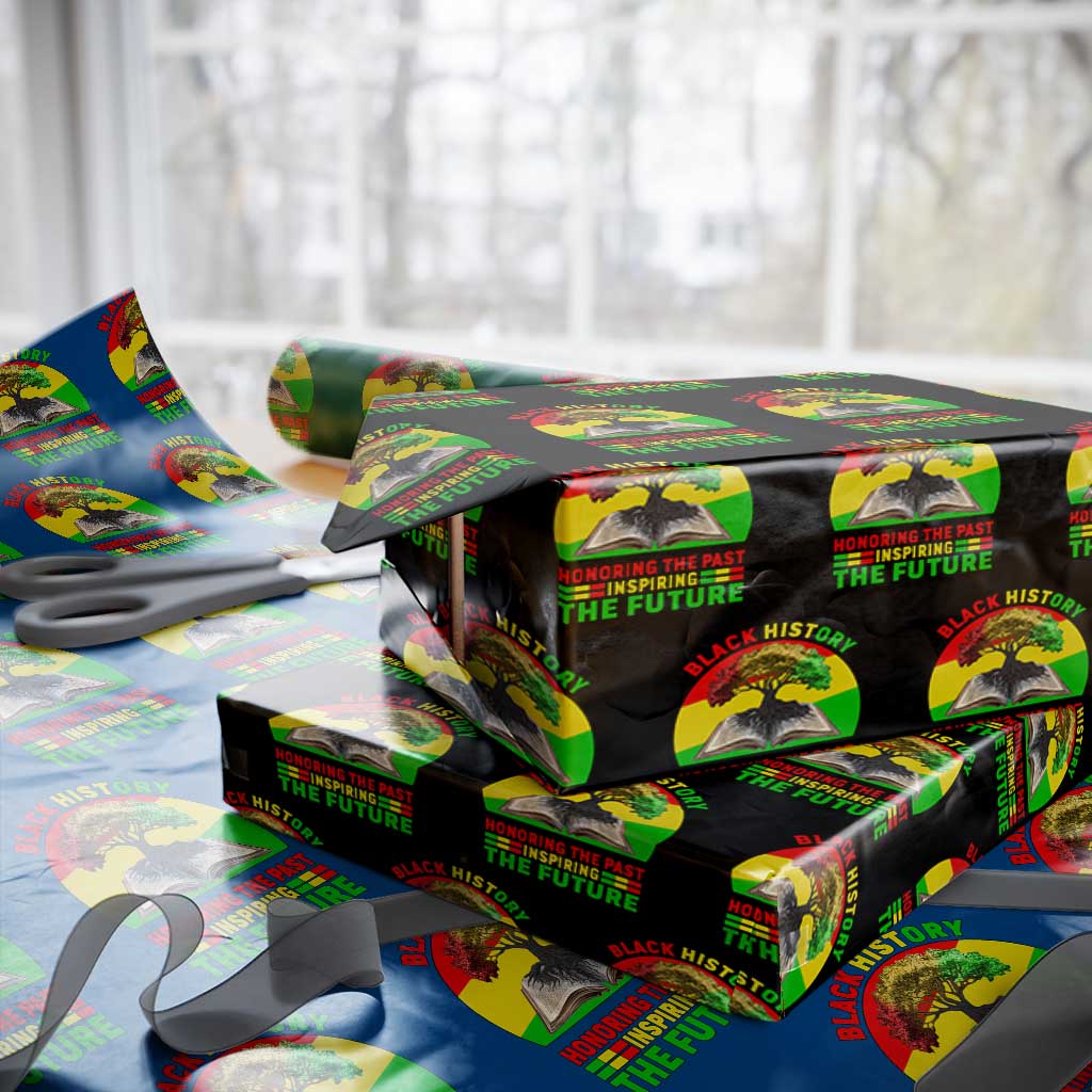 Black History Honoring The Past Inspiring The Future Wrapping Paper Roll African American Pride TS12 Black Print Your Wear