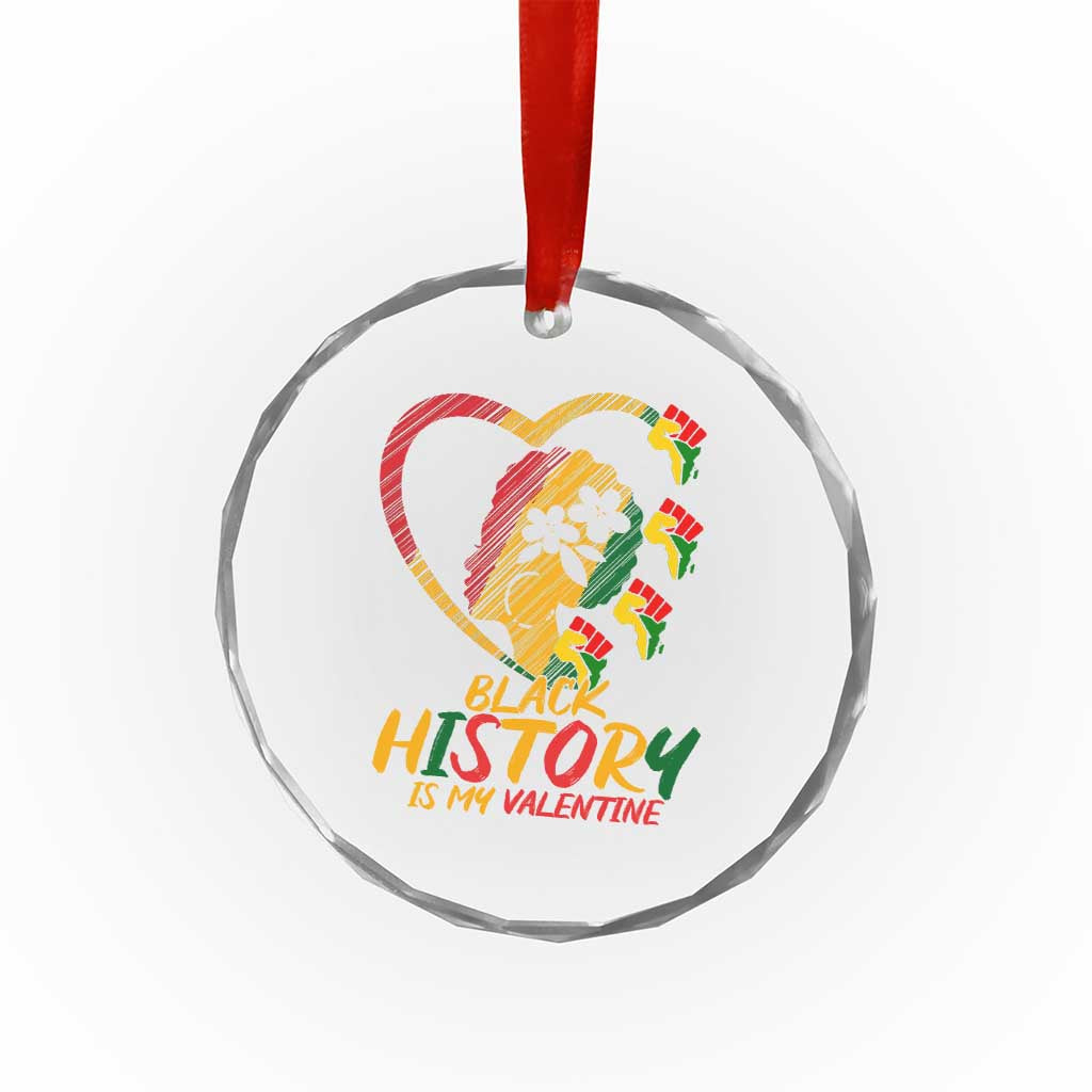 Black History Is My Valentine Crystal Glass Ornament Gift For Melanin Queen TS12 Print Your Wear