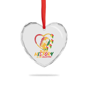 Black History Is My Valentine Heart Crystal Glass Ornament Gift For Melanin Queen TS12 Print Your Wear
