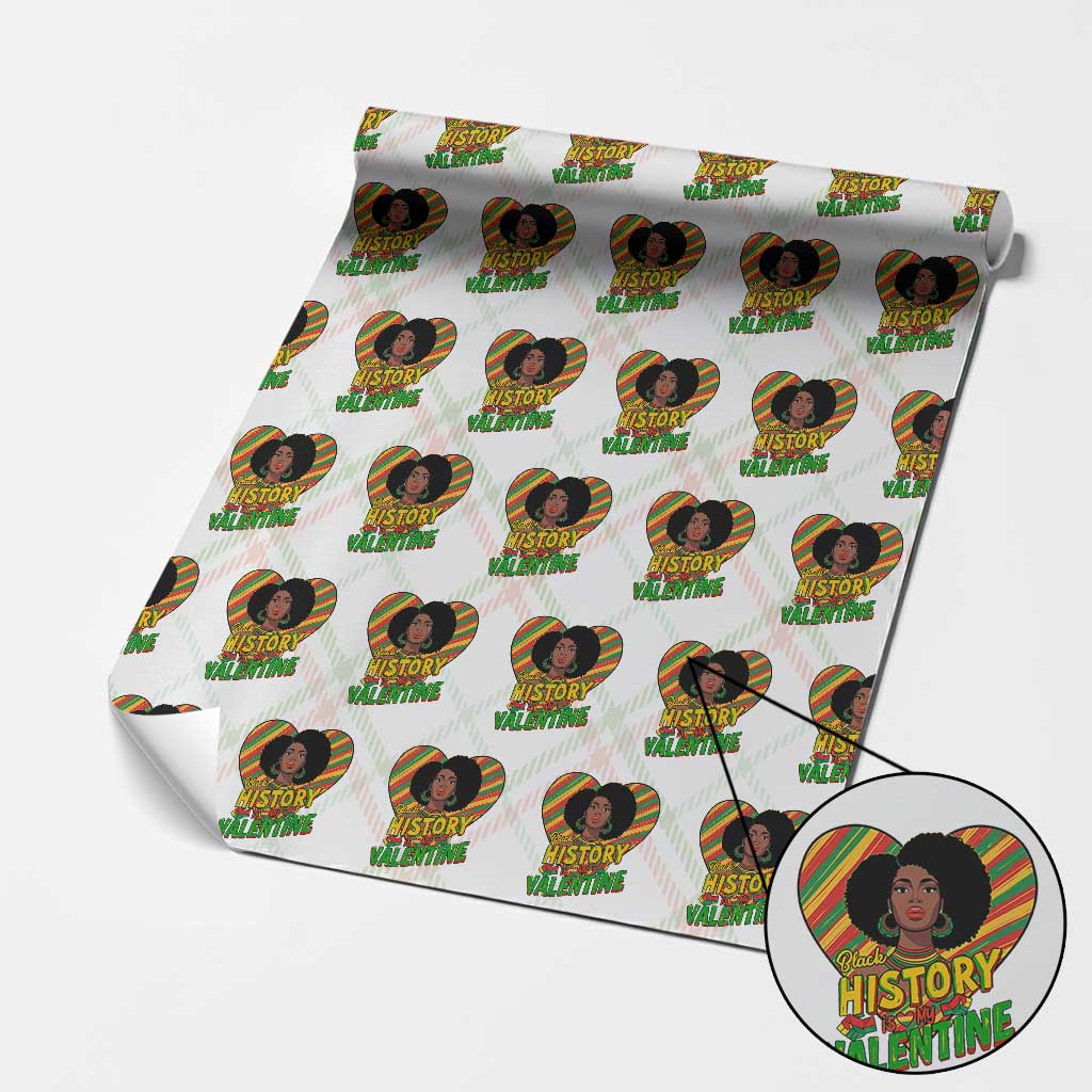 Black History Is My Valentine Wrapping Paper Roll Gift For Black Women TS12 Christmas Plaid Print Your Wear