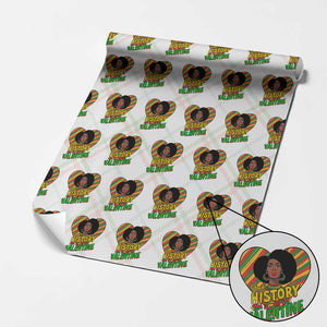 Black History Is My Valentine Wrapping Paper Roll Gift For Black Women TS12 Christmas Plaid Print Your Wear