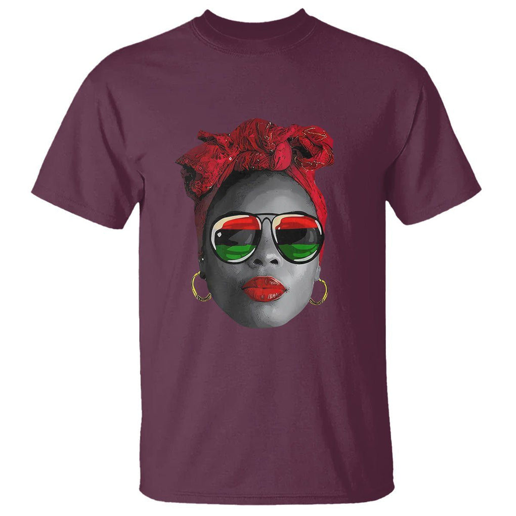 Black History Juneteenth T Shirt For Women Dope Proud Queen TS01 Maroon Printyourwear
