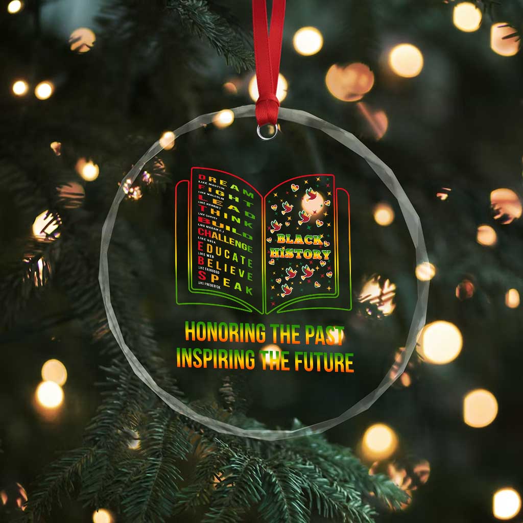 Black History Leaders Book Crystal Glass Ornament African American History For Teachers TS12 Print Your Wear