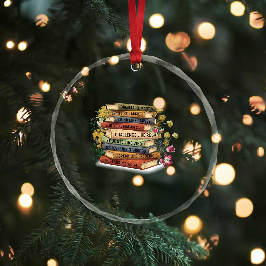 Black History Leaders Book Crystal Glass Ornament African American Teachers TS12 Print Your Wear