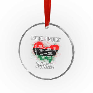 Black History Leaders Crystal Glass Ornament African American Milestones Map Civil Right TS10 Print Your Wear