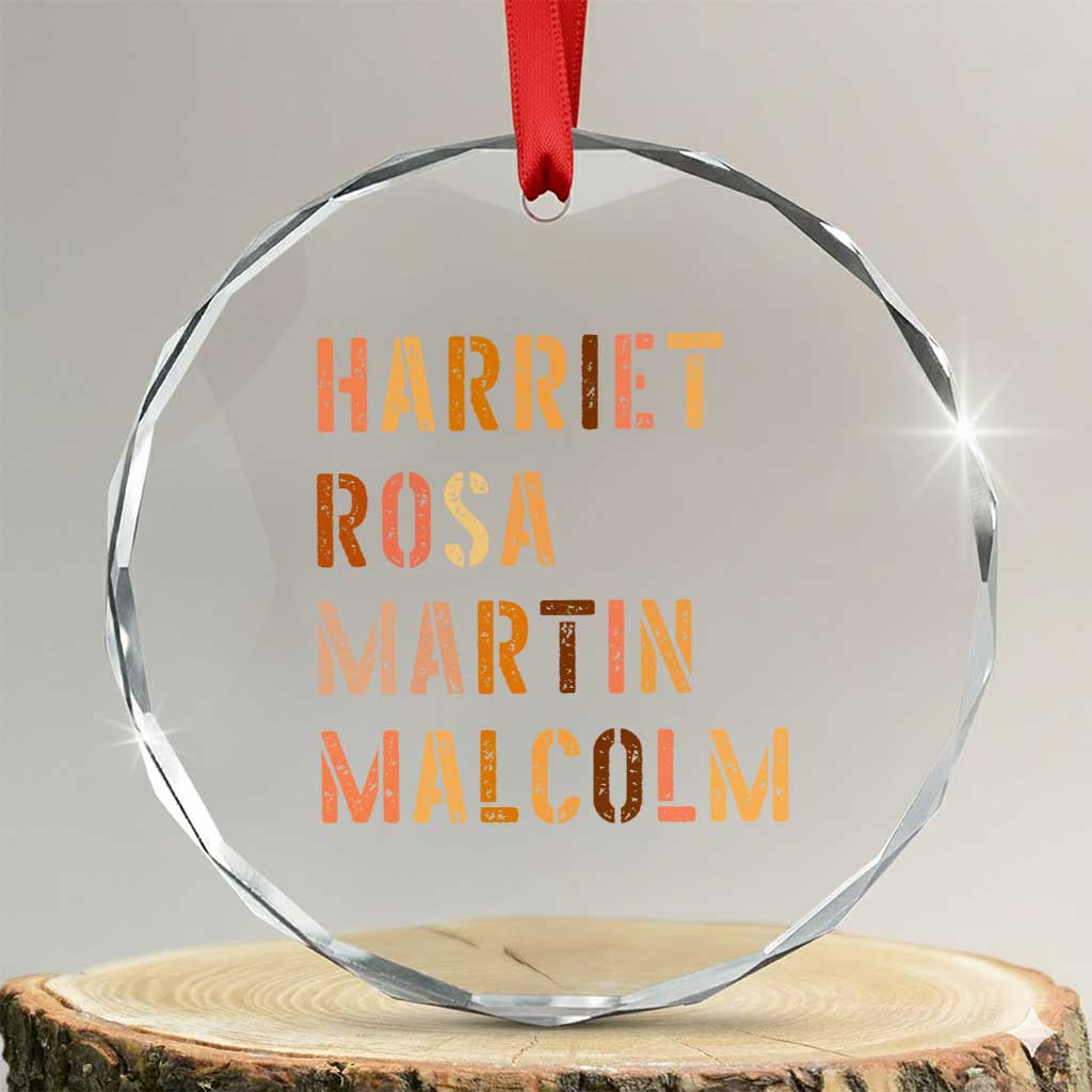 Black History Leaders Crystal Glass Ornament Harriet Rosa Martin Malcolm TS14 Transparent Glass 3'' Circle Print Your Wear