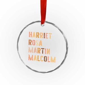 Black History Leaders Crystal Glass Ornament Harriet Rosa Martin Malcolm TS14 Print Your Wear