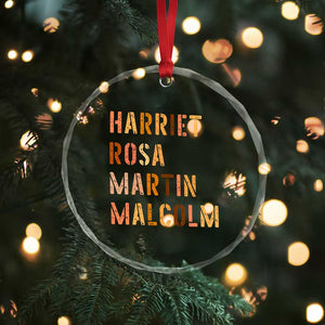 Black History Leaders Crystal Glass Ornament Harriet Rosa Martin Malcolm TS14 Print Your Wear