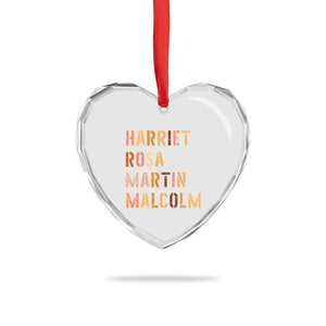 Black History Leaders Heart Crystal Glass Ornament Harriet Rosa Martin Malcolm TS14 Print Your Wear