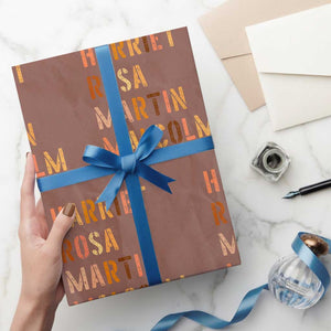Black History Leaders Wrapping Paper Roll Harriet Rosa Martin Malcolm TS14 Mocha Print Your Wear