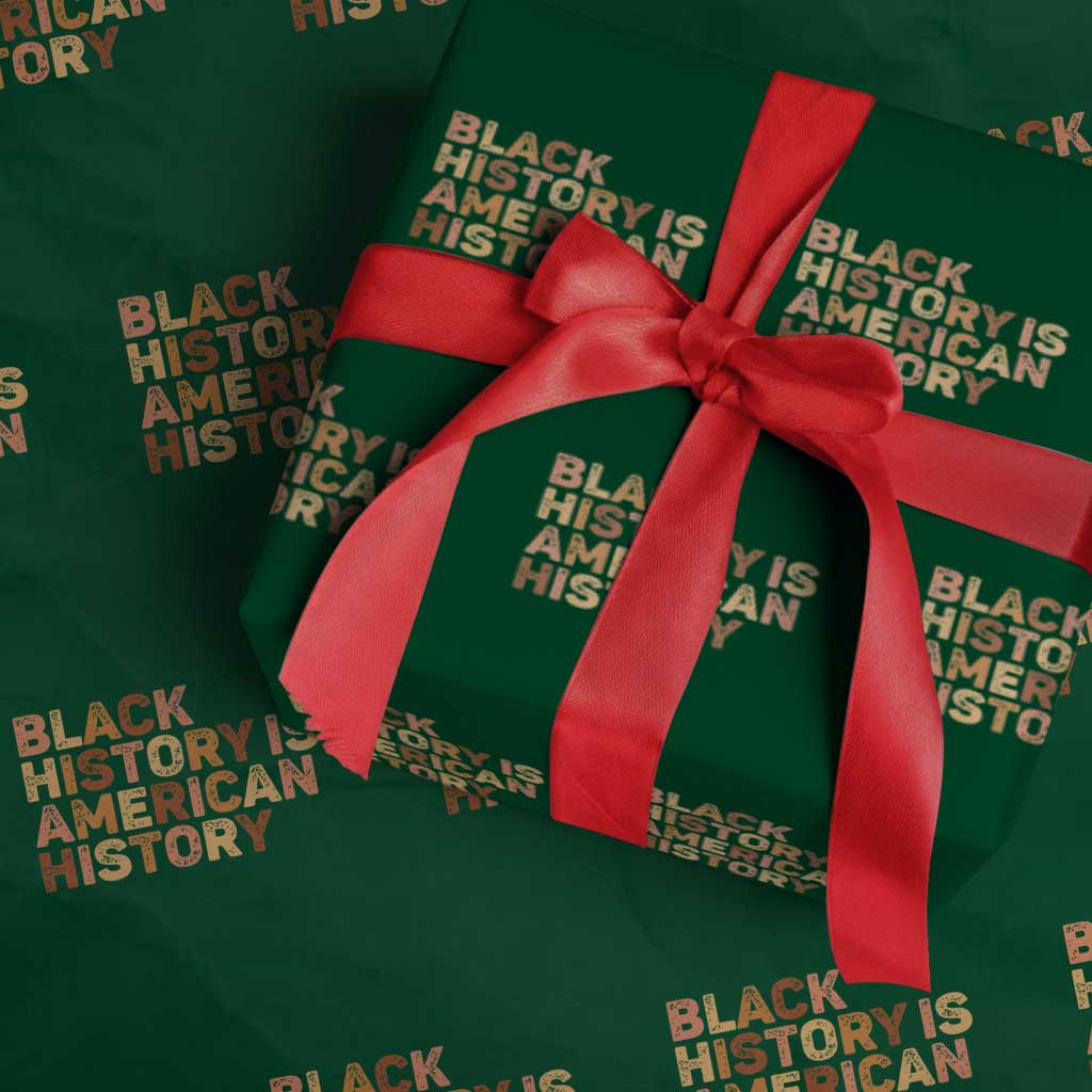 Black History Melanin African American Pride Wrapping Paper Roll TS14 Green Print Your Wear