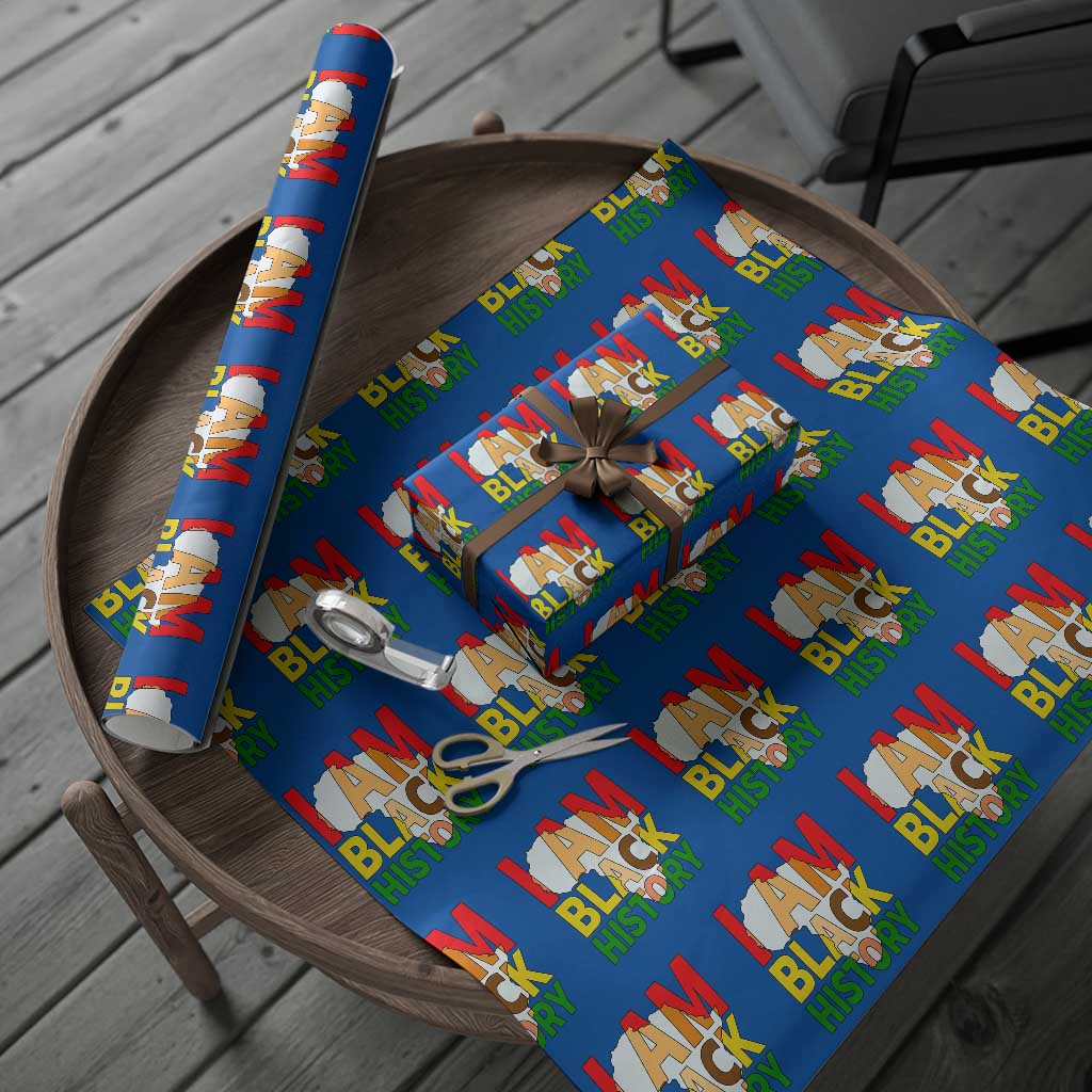 Black History Month African American Wrapping Paper Roll I Am Black History TS14 Blue Print Your Wear