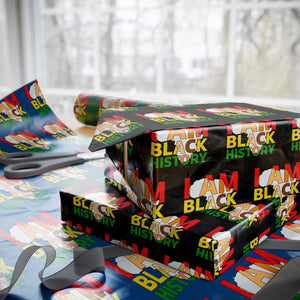 Black History Month African American Wrapping Paper Roll I Am Black History TS14 Black Print Your Wear