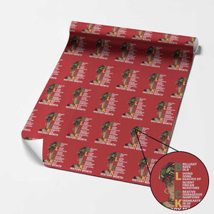Black History Month Brilliant Brave Bold Wrapping Paper Roll African American Pride TS11 Red Print Your Wear