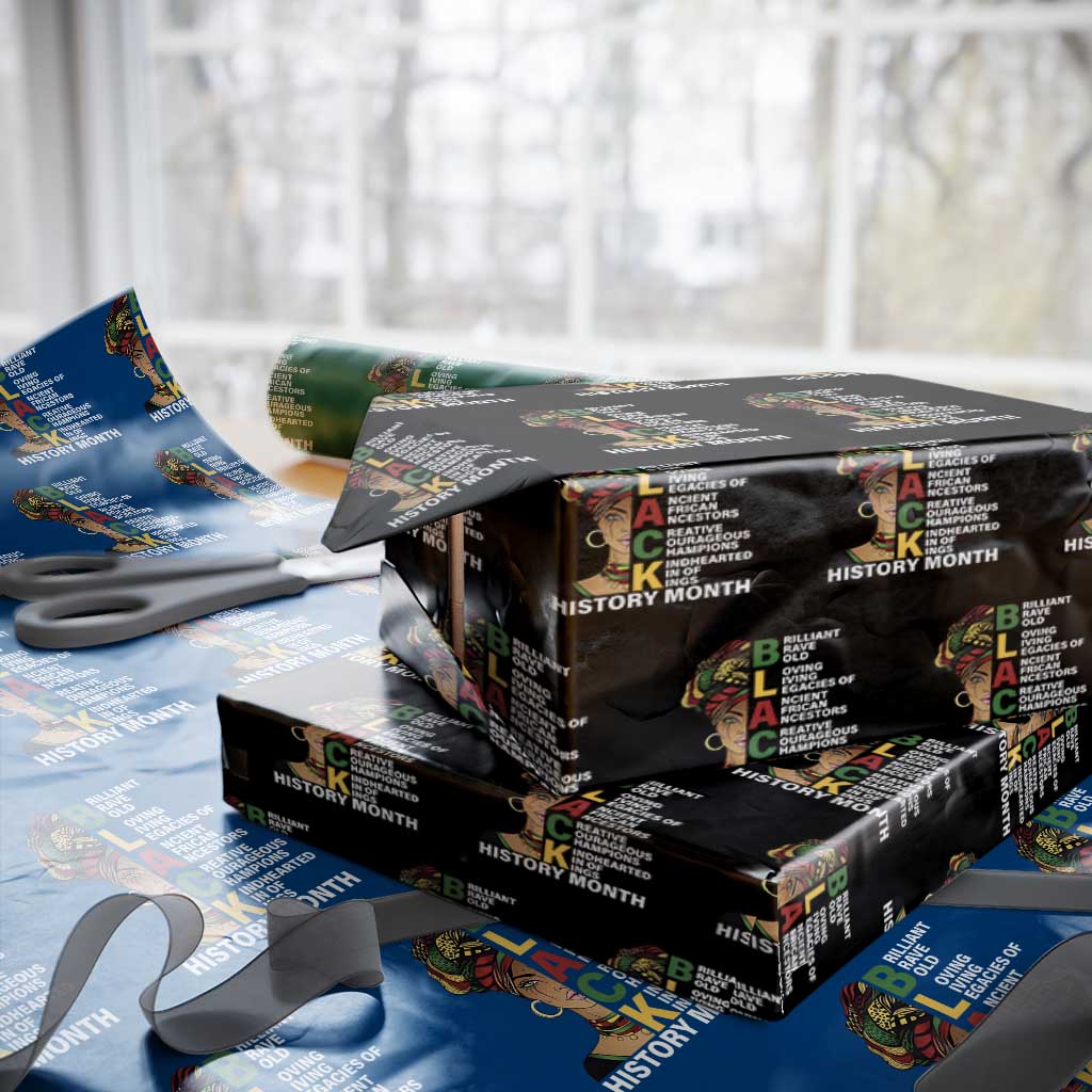 Black History Month Brilliant Brave Bold Wrapping Paper Roll African American Pride TS11 Black Print Your Wear