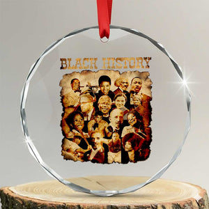 Black History Month Crystal Glass Ornament African American Pride TS14 Transparent Glass 3'' Circle Print Your Wear