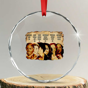 Black History Month Crystal Glass Ornament African American Women Pride TS14 Transparent Glass 3'' Circle Print Your Wear