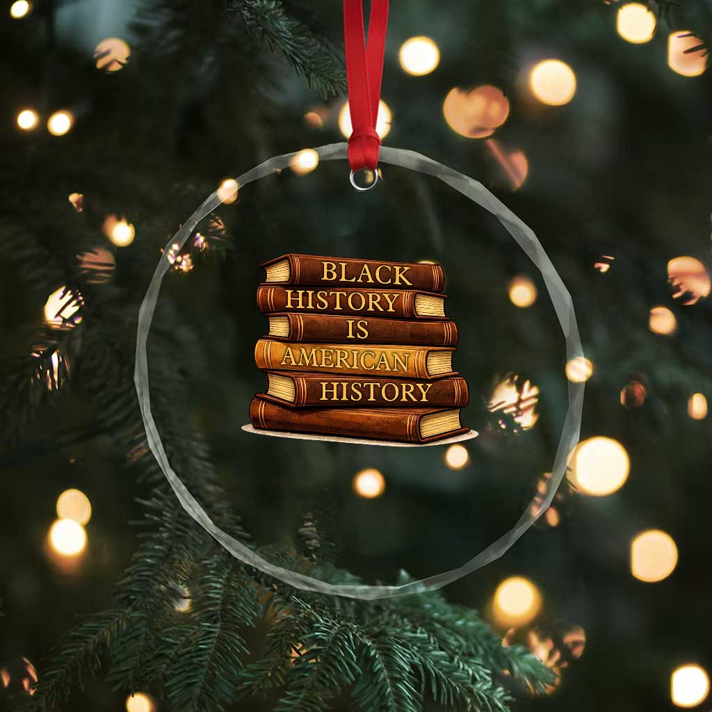 Black History Month Crystal Glass Ornament Book Lover Teacher Black History Is American History TS10 Print Your Wear