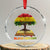 Black History Month Crystal Glass Ornament Honoring The Past Inspiring The Future African American Roots Pride - Print Your Wear