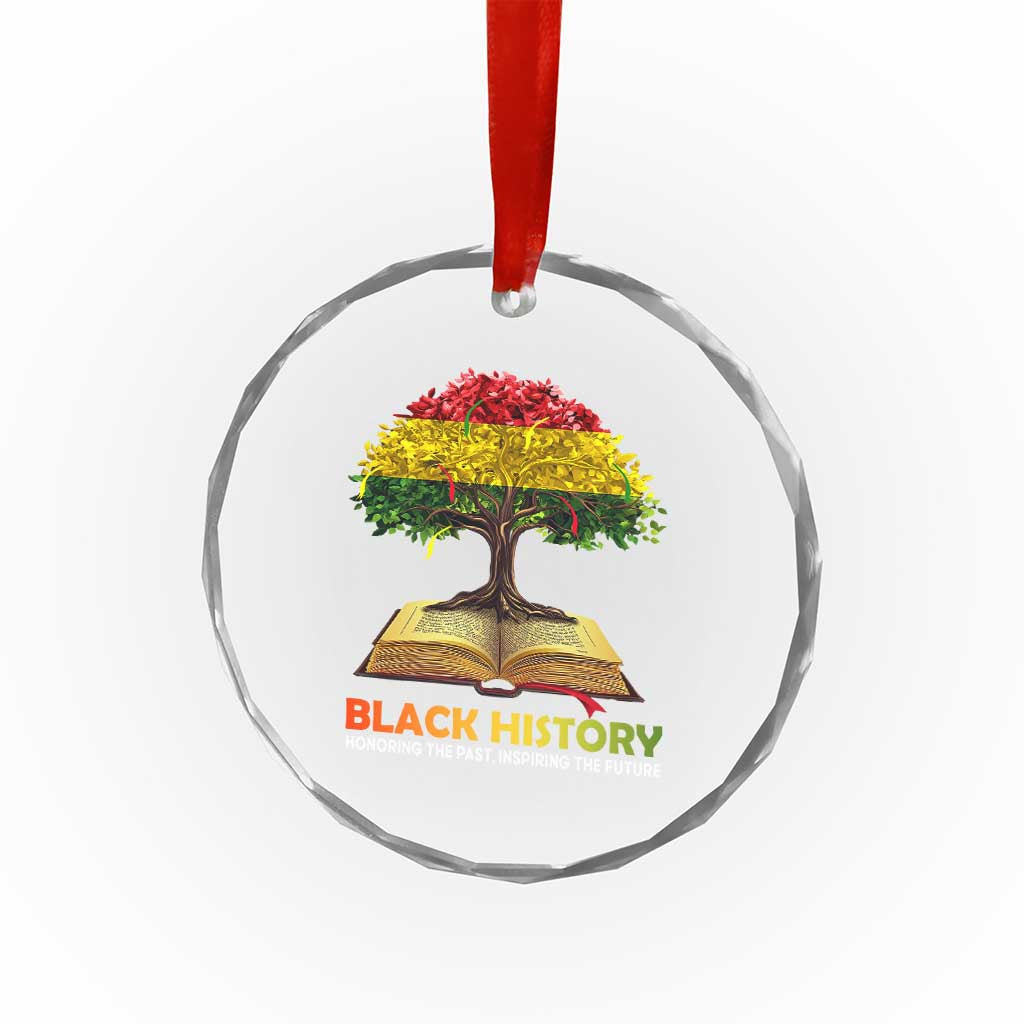 Black History Month Crystal Glass Ornament Honoring The Past Inspiring The Future African American Roots Pride TS02 Print Your Wear