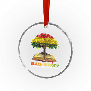 Black History Month Crystal Glass Ornament Honoring The Past Inspiring The Future African American Roots Pride TS02 Print Your Wear