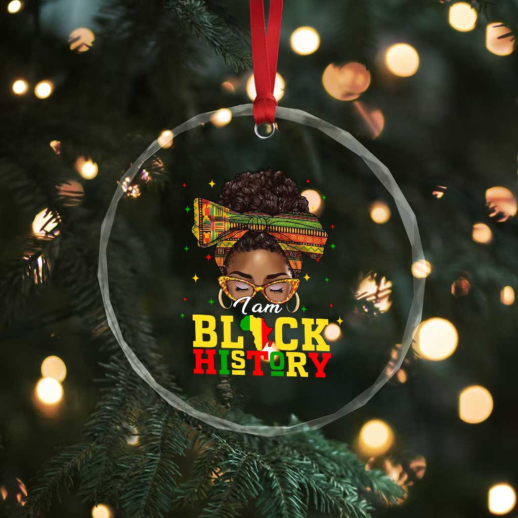 Black History Month Crystal Glass Ornament Messy Pun Afro African American TS14 Print Your Wear