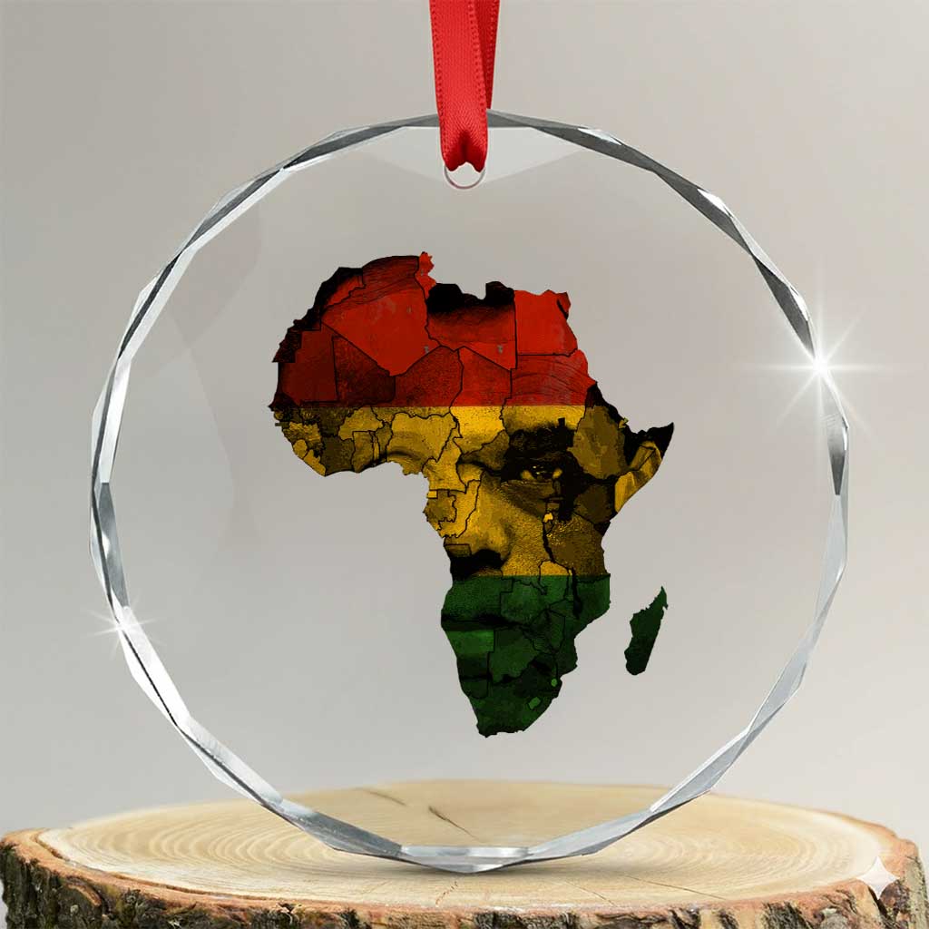Black History Month Crystal Glass Ornament Pan African Africa Map Black Pride TS10 Transparent Glass 3'' Circle Print Your Wear