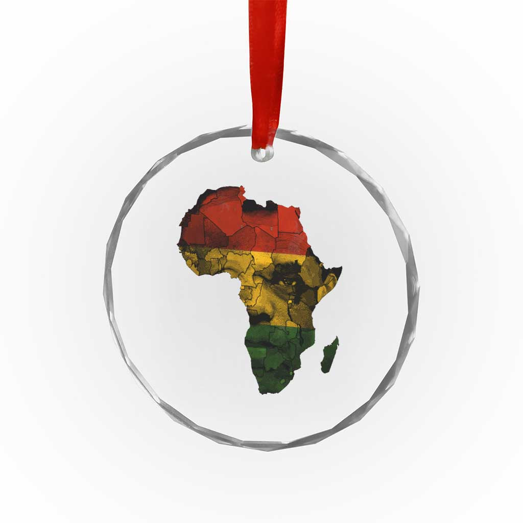 Black History Month Crystal Glass Ornament Pan African Africa Map Black Pride TS10 Print Your Wear