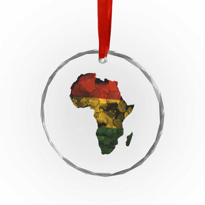 Black History Month Crystal Glass Ornament Pan African Africa Map Black Pride TS10 Print Your Wear