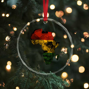 Black History Month Crystal Glass Ornament Pan African Africa Map Black Pride TS10 Print Your Wear