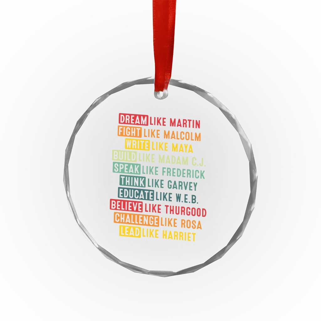 Black History Month Crystal Glass Ornament Retro Inspirational Leaders TS10 Print Your Wear