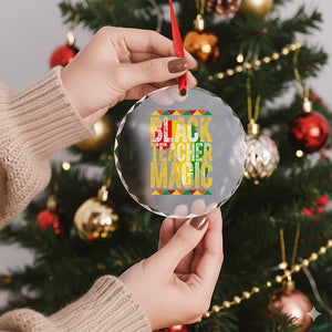 Black History Month Gift Crystal Glass Ornament Black Teacher Magic TS12 Print Your Wear