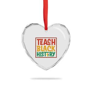 Black History Month Gift Heart Crystal Glass Ornament Teach Black History Empowerment TS12 Print Your Wear