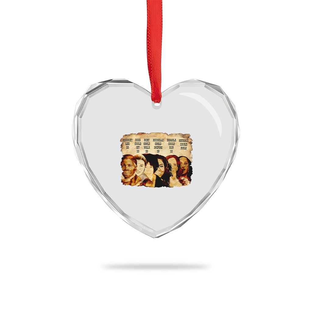 Black History Month Heart Crystal Glass Ornament African American Women Pride TS14 Print Your Wear