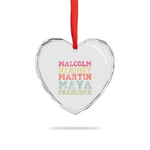 Black History Month Heart Crystal Glass Ornament Malcolm Harriet Martin Maya Frederick Civil Right Leaders TS10 Print Your Wear
