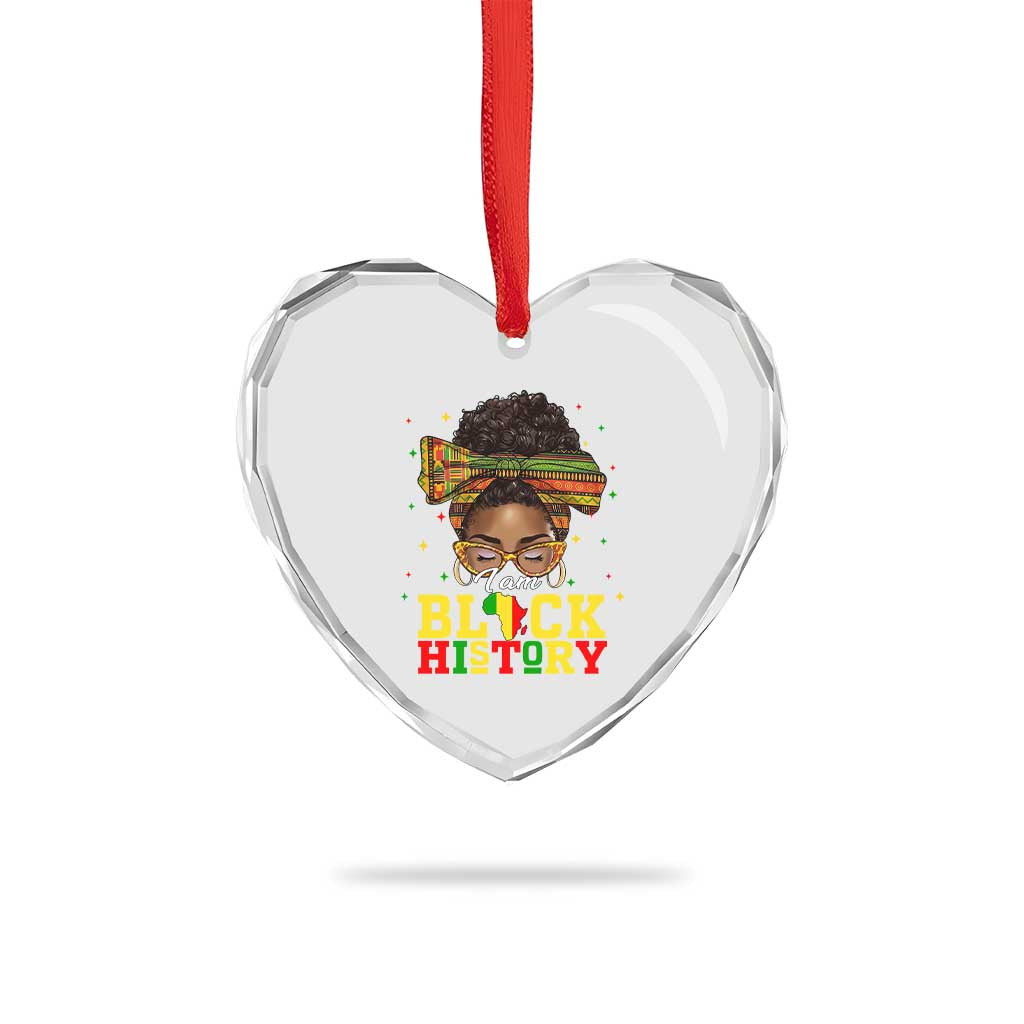 Black History Month Heart Crystal Glass Ornament Messy Pun Afro African American TS14 Print Your Wear