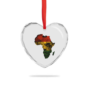 Black History Month Heart Crystal Glass Ornament Pan African Africa Map Black Pride TS10 Print Your Wear