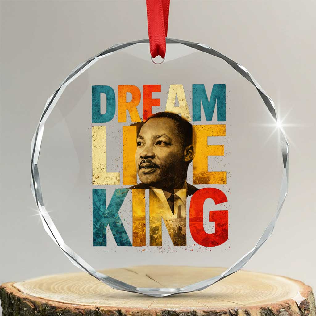 Black History Month Martin Luther King Day Crystal Glass Ornament I Have Dream TS10 Transparent Glass 3'' Circle Print Your Wear