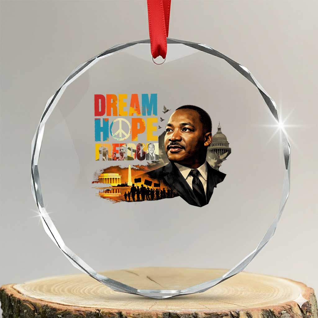 Black History Month Martin Luther King Day Crystal Glass Ornament Martin Luther King Sweatshirt, Black History Sweatshirt, I Have A Dream Sweatshirt, MLK Sweatshirt, Human Rights Sweatshirt, BLM Sweatshirt TS10 Transparent Glass 3'' Circle Print Your Wear