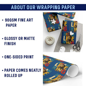Black History Month Martin Luther King Day Wrapping Paper Roll I Have Dream TS10 Print Your Wear