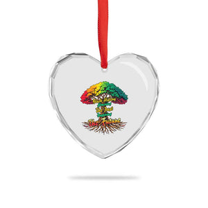 Black History Month Quote Heart Crystal Glass Ornament Inspiring The Future Honoring The Past TS12 Print Your Wear