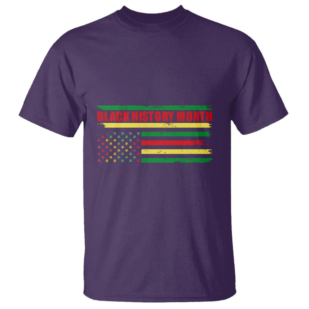 Black History Month T Shirt African American Pride Flag TS02 Purple Printyourwear