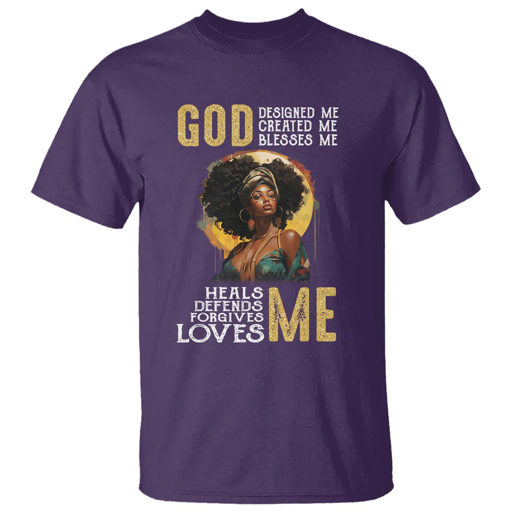 Black History Month T Shirt African Women God Designed Created Blessed Me TS09 Purple Printyourwear