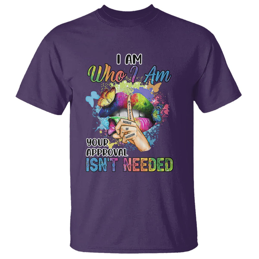 Black History Month T Shirt I Am Who I Am Your Approval Isn't Needed Afro Black Queen TS02 Purple Printyourwear